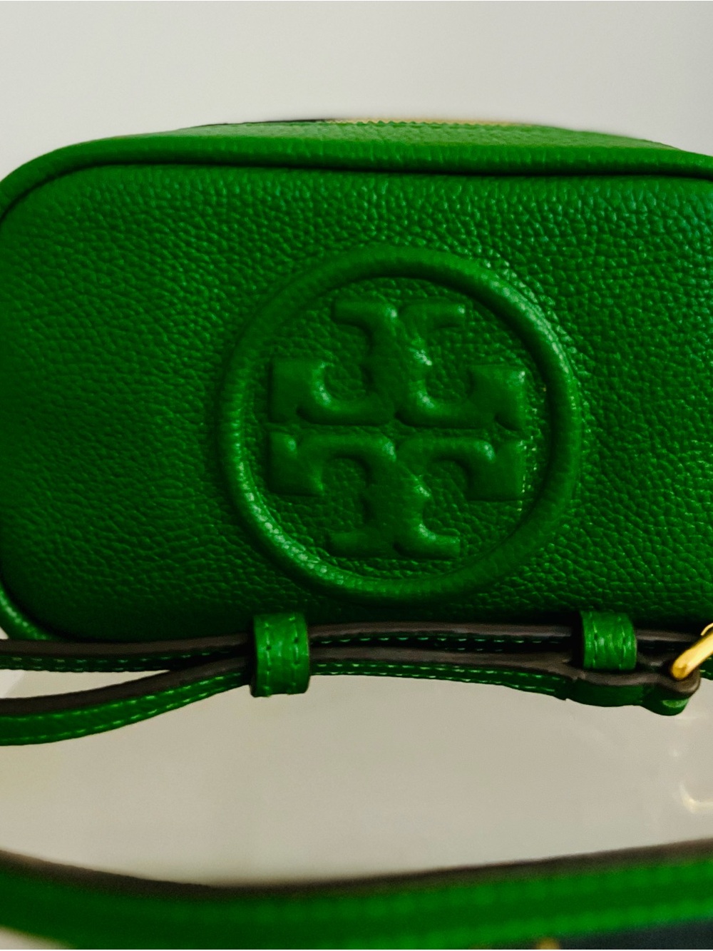 Tory Burch Perry Bombé Pebbled Leather Crossbody